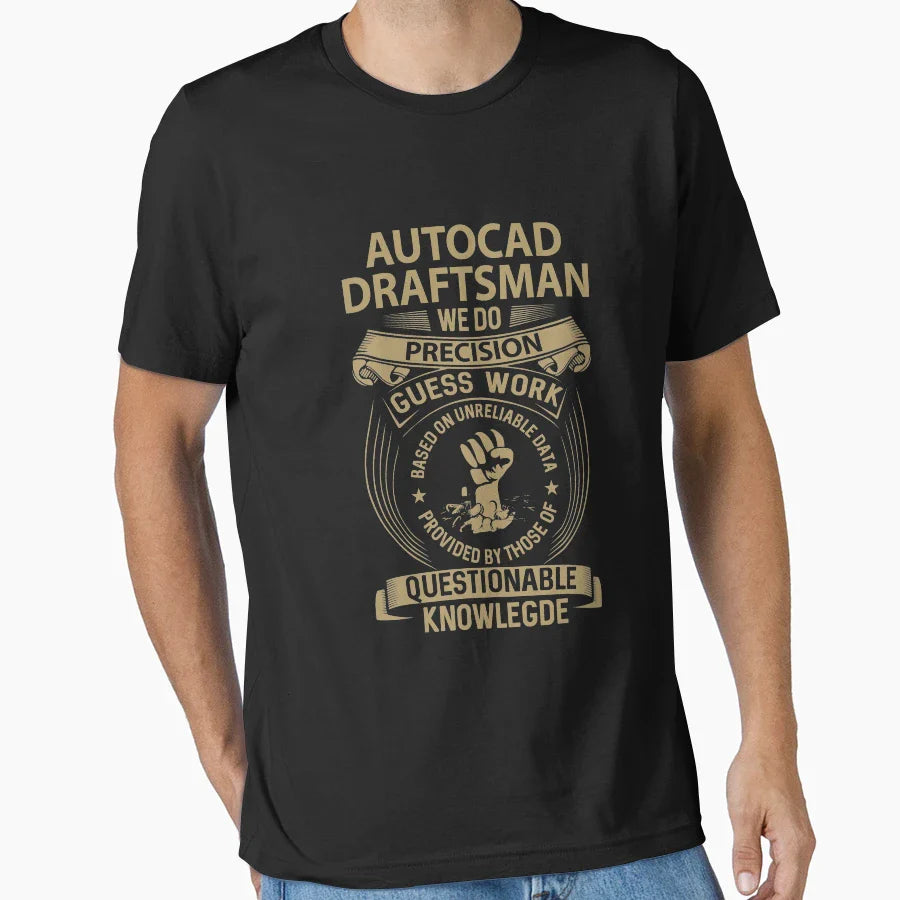 Autocad Draftsman We Do Precision Job T-Shirt - Trendy Graphic for Adults