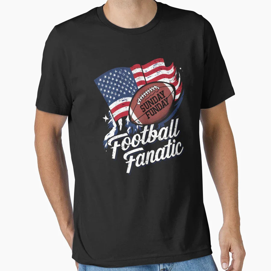 Football Fanatic Sunday Funday T-Shirt - Graphic Print Unisex