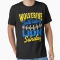 Wolverine Saturday Lion Sunday T-Shirt - Minimalist Print Men Women