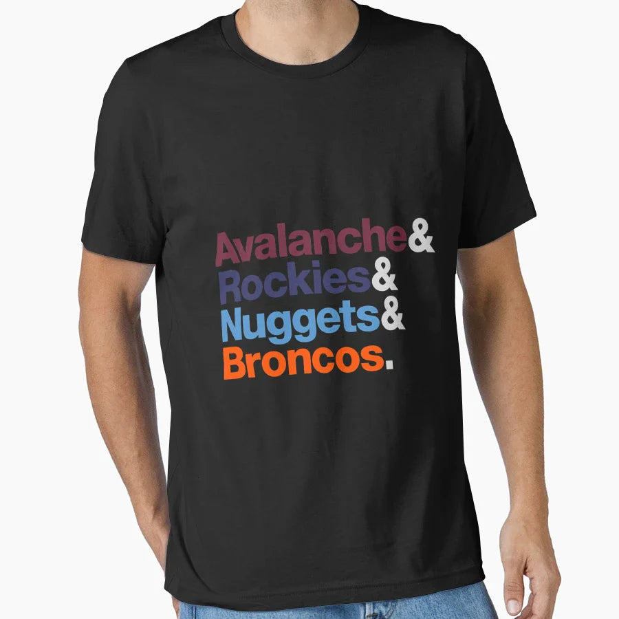 Denver Sports Teams T-Shirt - Casual Everyday Wear for Adults