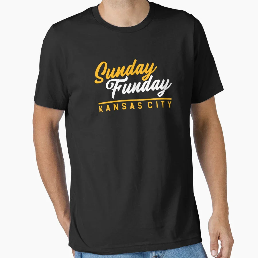 Sunday Funday Kansas City Football Team T-Shirt - Trendy Graphic Unisex
