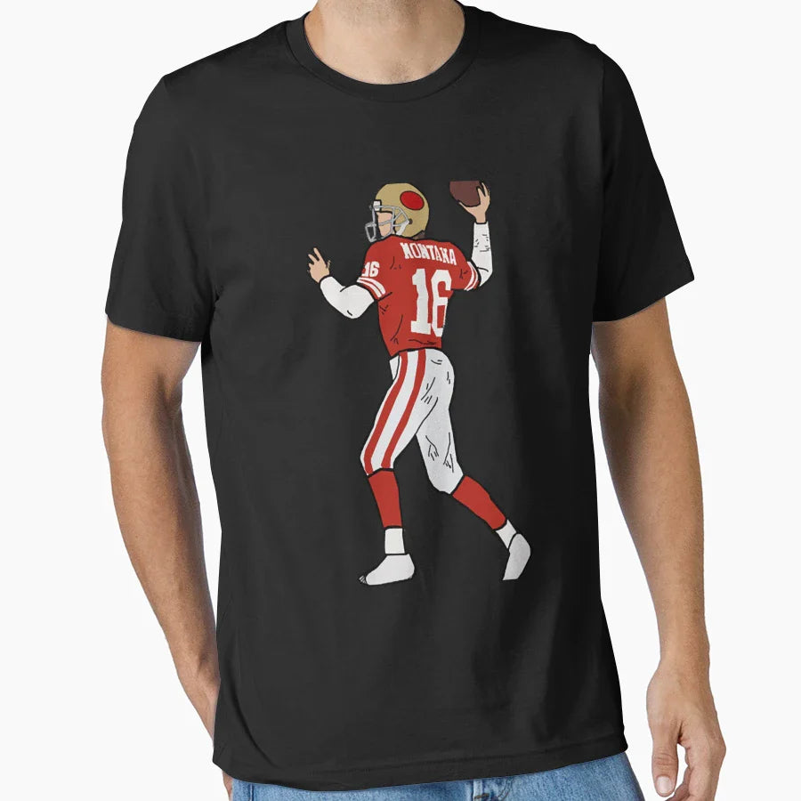 Joe Montana San Francisco 49Ers T-Shirt - Trendy Graphic Men Women