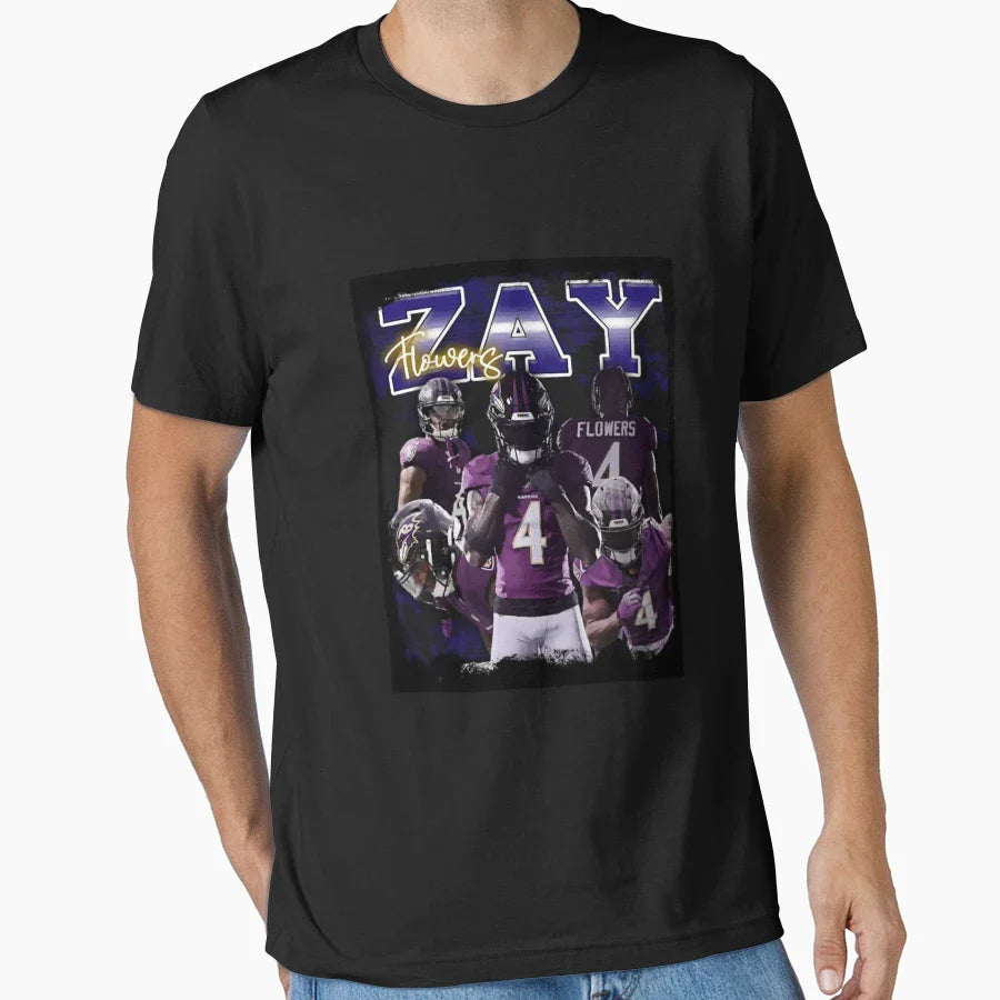 Zay Flowers T-Shirt - Casual Everyday Wear for Adults