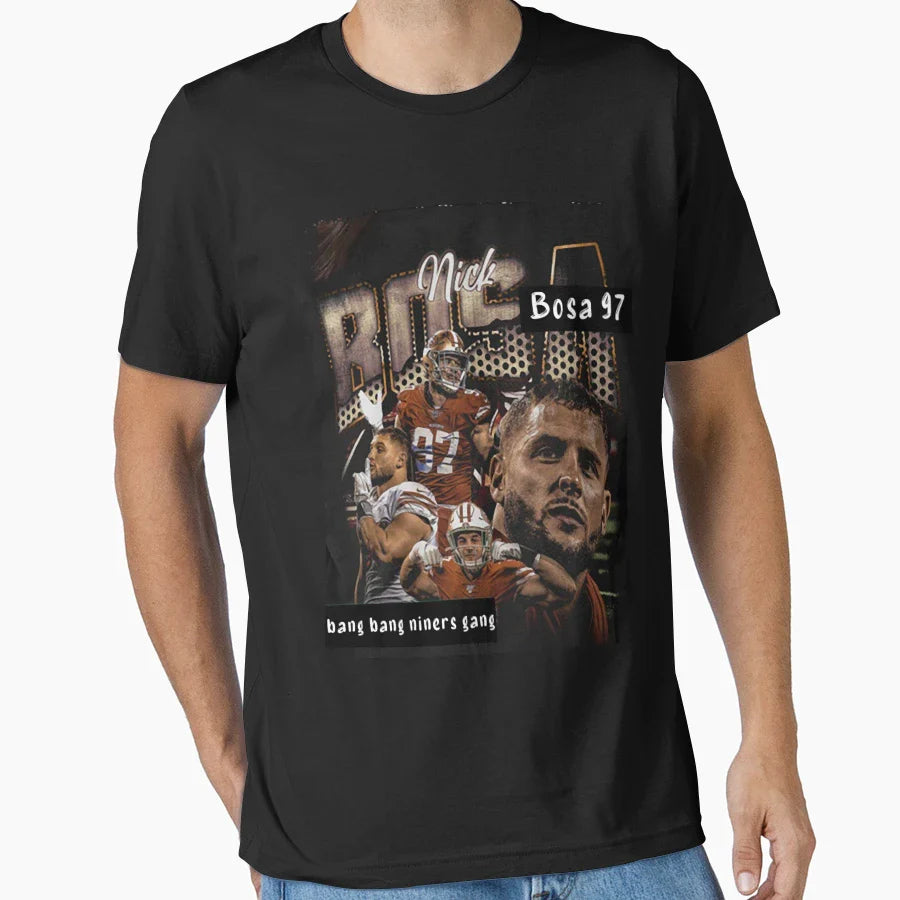 Player 97 Touchdown Defensive End T-Shirt - Streetwear Style for Adults