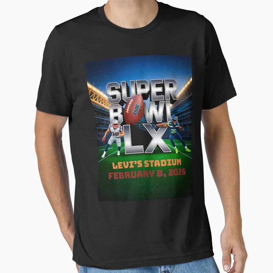 Super Bowl Lx Levis Stadium February T-Shirt - Novelty Apparel for Adults