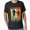 Sundays We Watch Football Daddy T-Shirt - Casual Everyday Wear Men Women
