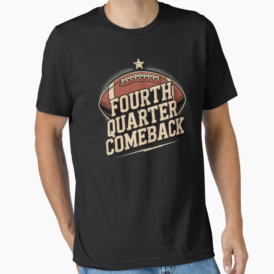 Fourth Quarter Comeback T-Shirt - Minimalist Print for Adults