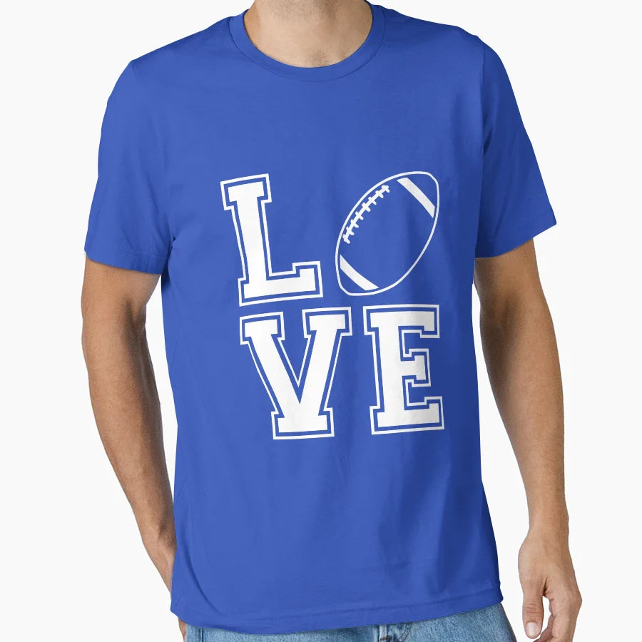 Love Football T-Shirt - Custom Art Print Men Women