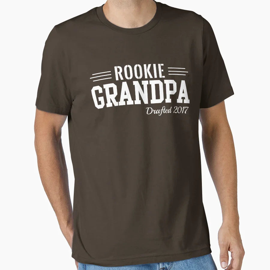 Rookie Grandpa Drafted 2017 T-Shirt - Unique Graphic Unisex