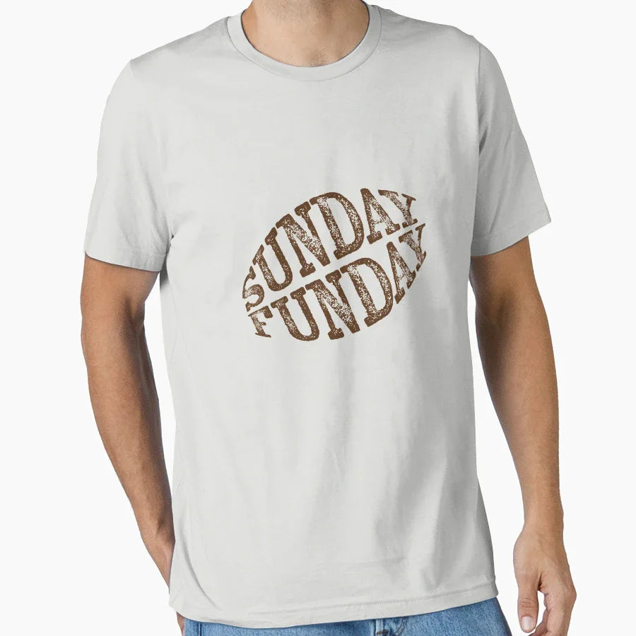 Sunday Funday Football Fan T-Shirt - Minimalist Print Unisex