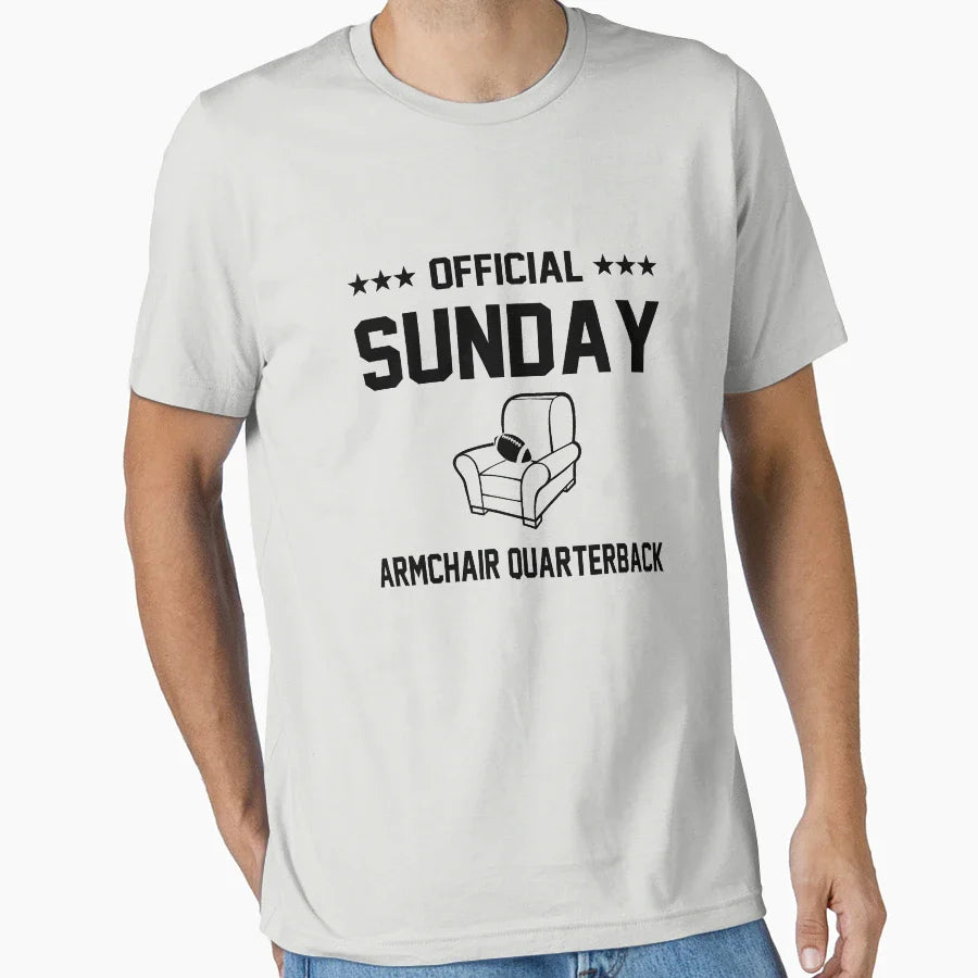 Sunday Armchair Quarterback T-Shirt - Aesthetic Graphic Men Women