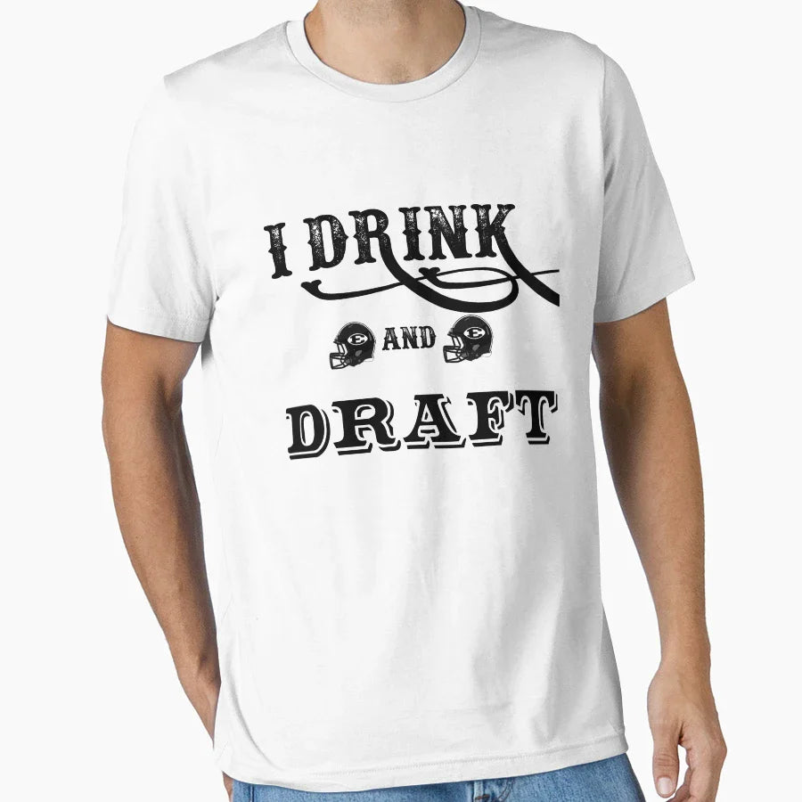 I Drink And Draft T-Shirt - Aesthetic Graphic Unisex