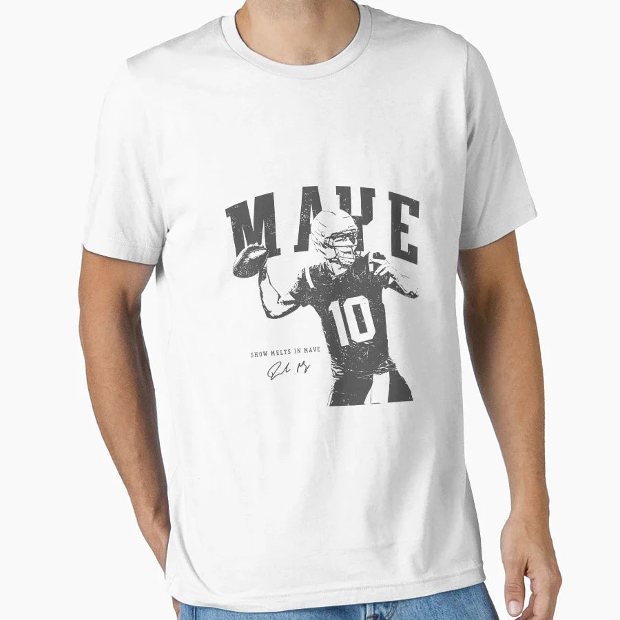 Drake Maye Patriots Football 90S T-Shirt - Unique Graphic Unisex