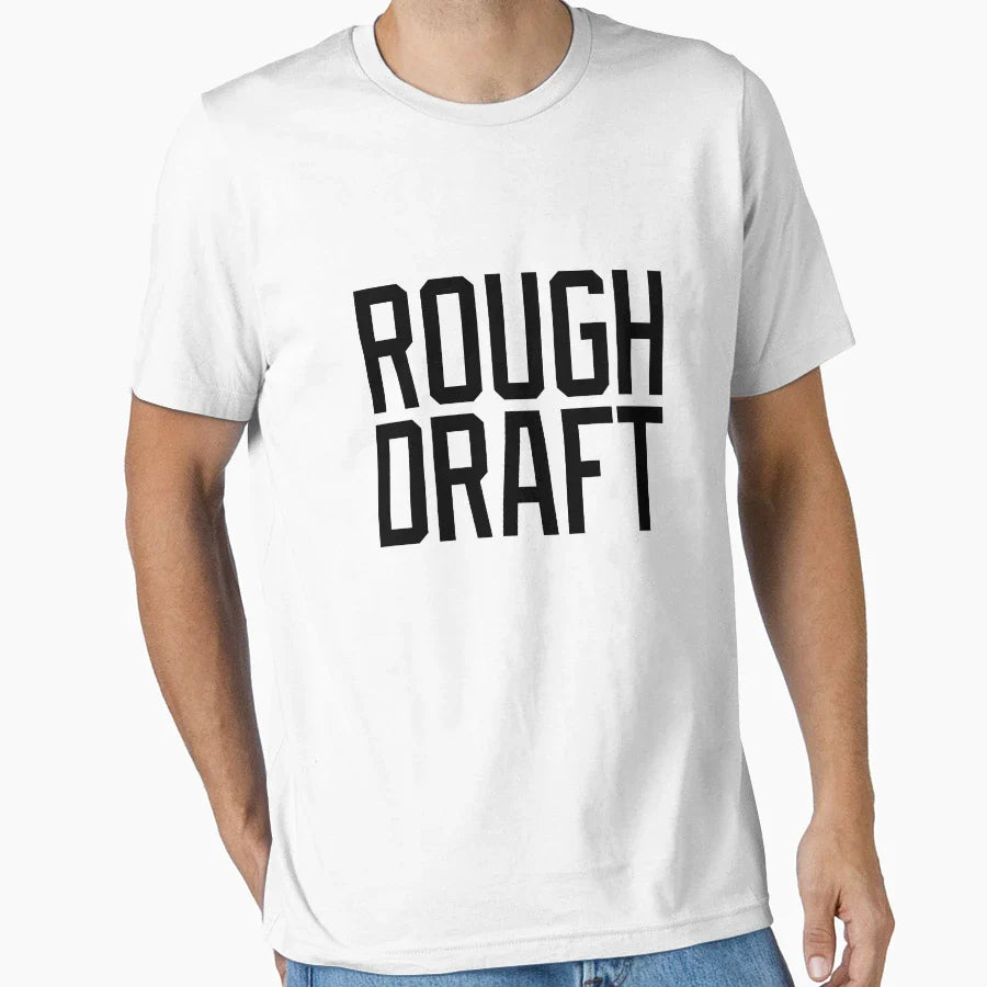 Rough Draft Black Bold T-Shirt - Casual Everyday Wear Unisex