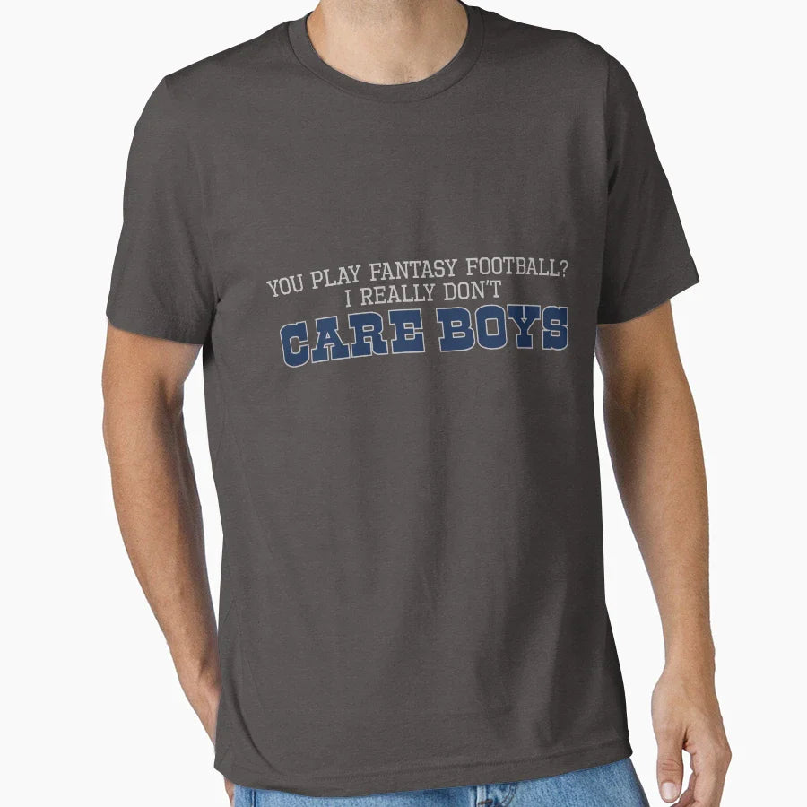I Really Dont Care Silver Blue T-Shirt - Fun Novelty Design Unisex