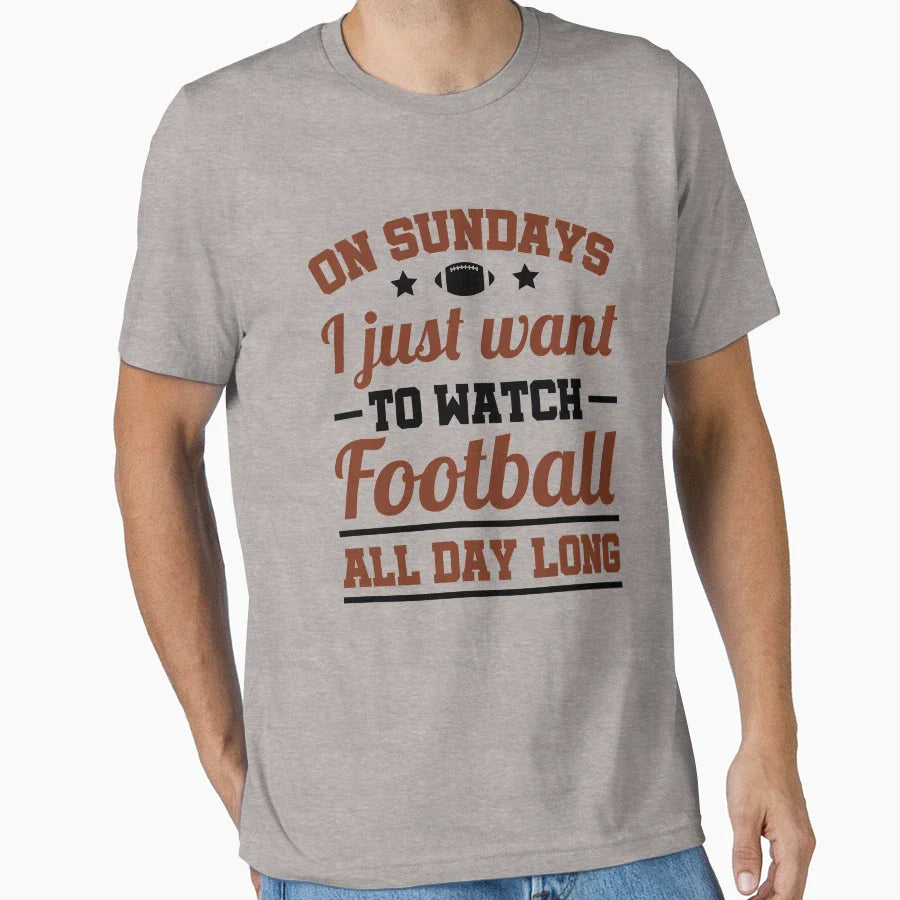 Sunday Football T-Shirt - Graphic Print Men Women