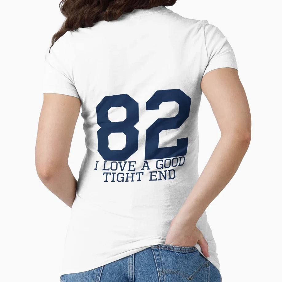 I Love Good Tight End Blue T-Shirt - Graphic Print for Adults