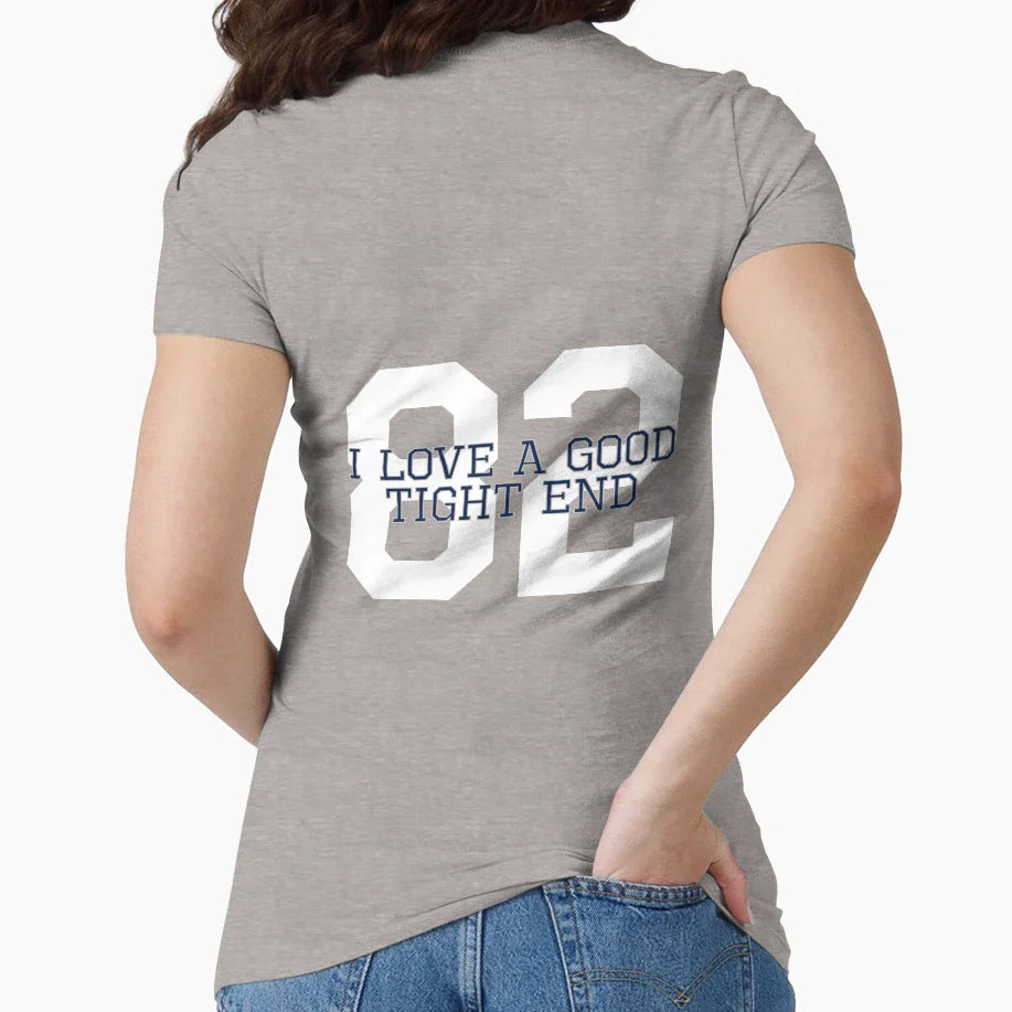 I Love Good Tight End White Blue T-Shirt - Custom Art Print Men Women