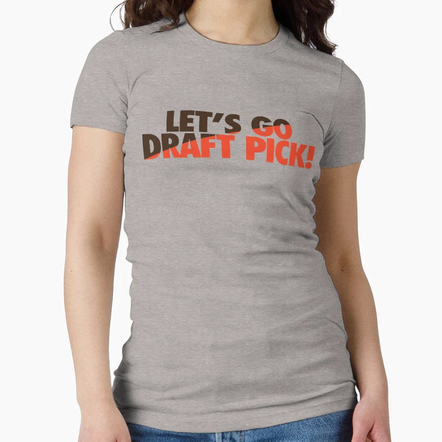 Lets Go Draft Pick Cle Split T-Shirt - Trendy Graphic for Adults
