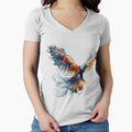Radiant Guardian Eagle Glowing Symbol T-Shirt - Custom Art Print Men Women