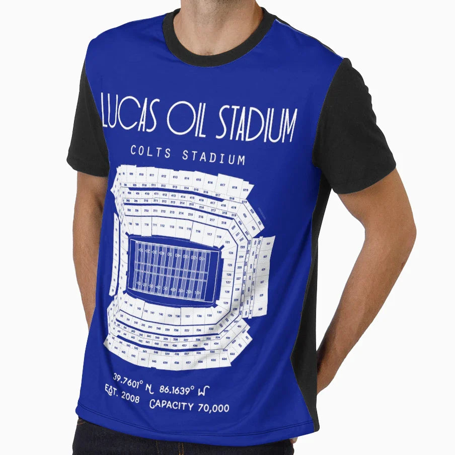 Indianapolis Colts Lucas Oil Stadium T-Shirt - Unique Graphic Men Women