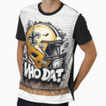 Who Dat Saints Helmet T-Shirt - Trendy Graphic Unisex