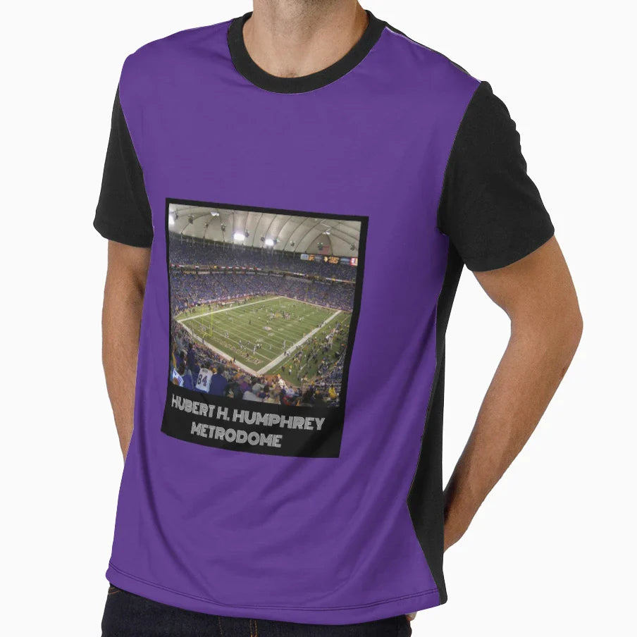 Hubert H Humphrey Metrodome T-Shirt - Custom Art Print for Adults