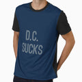 D C Sucks Navy Silver Dallas T-Shirt - Casual Everyday Wear Men Women