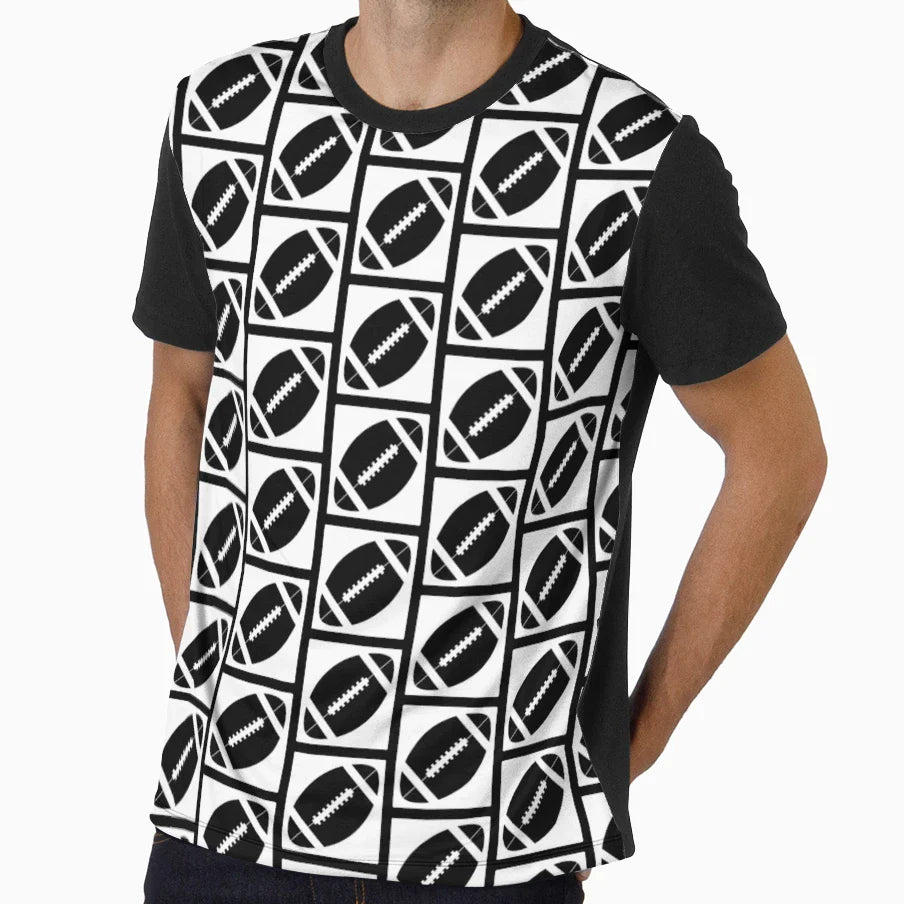 American Football T-Shirt - Graphic Print Men Women