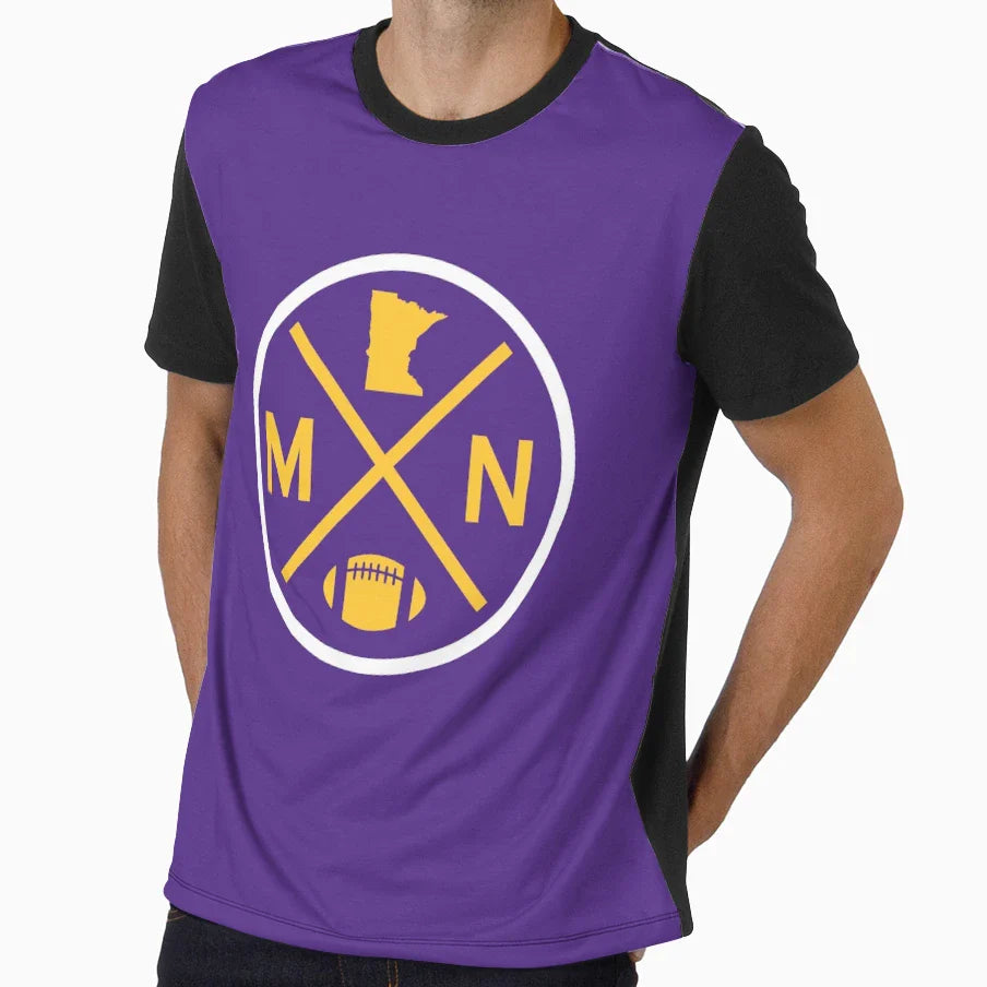 Minnesota Football Emblem Mn T-Shirt - Streetwear Style for Adults