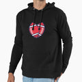 American Football Sports Love Heart Hoodie - Fun Novelty Design Men Women