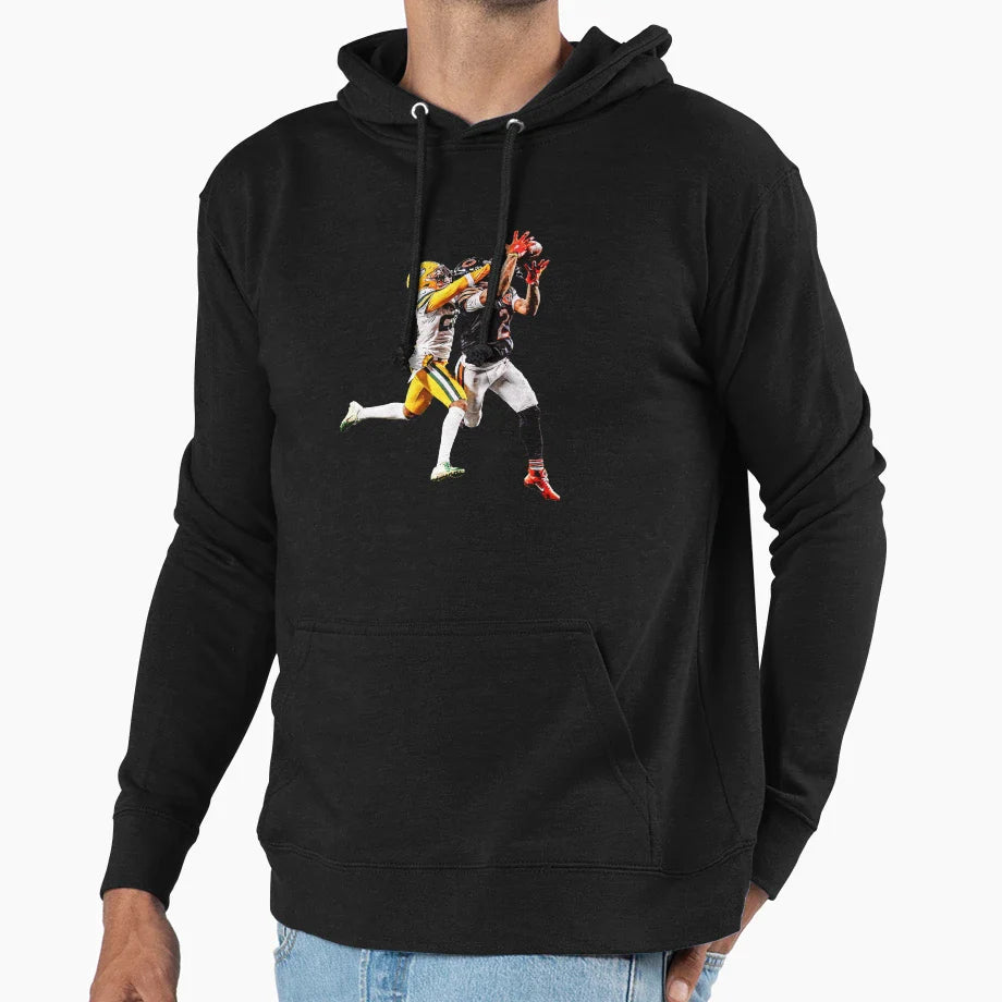 Dj Moore Night Night Chicago Football Hoodie - Trendy Graphic for Adults