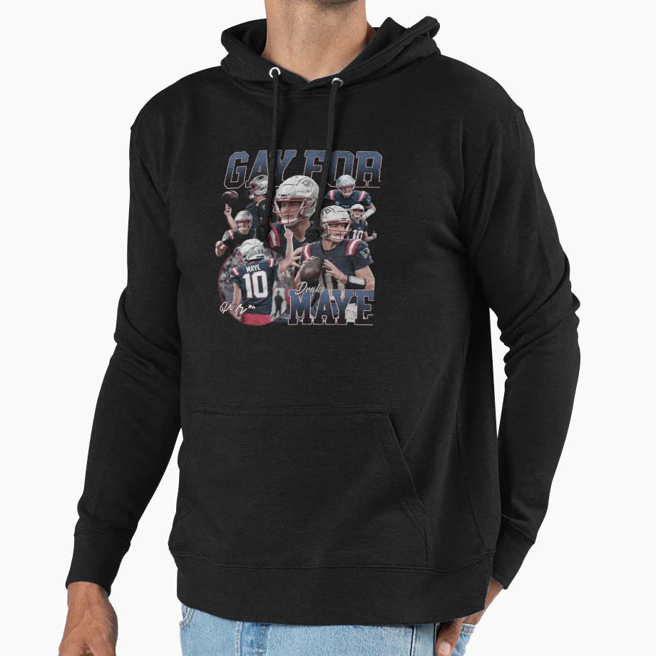 Gay Maye New England Patriots Drake Maye Hoodie - Unique Graphic Unisex