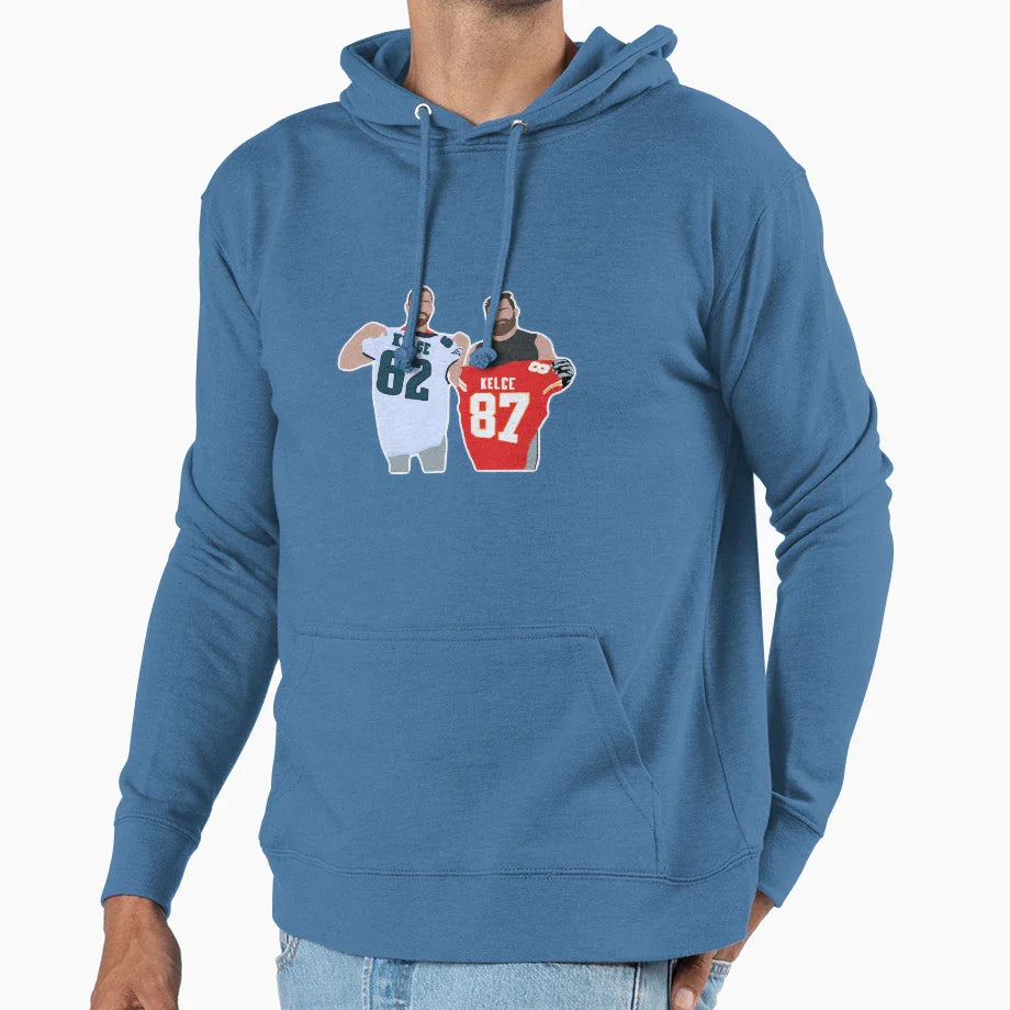 Kelce Brothers Hoodie - Fun Novelty Design for Adults