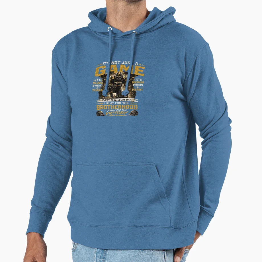 Football Brotherhood Motivation Hoodie - Custom Art Print for Adults