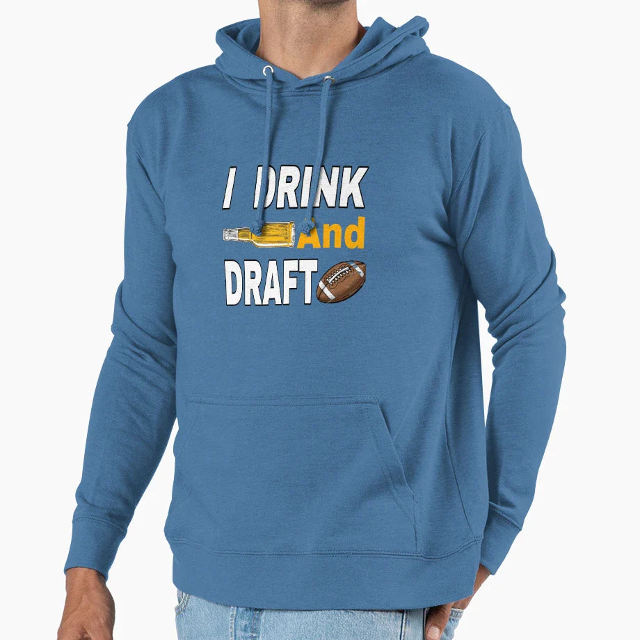 I Drink And Draft T-Shirt - Custom Art Print for Adults