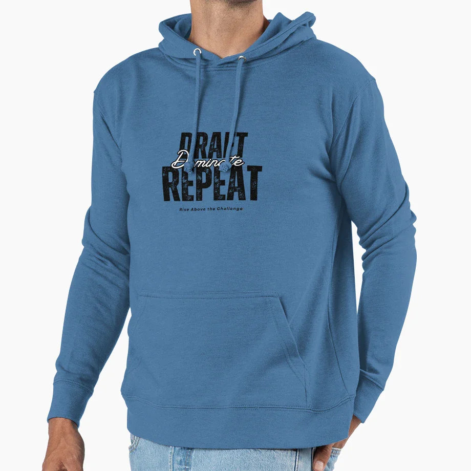 Draft Dominate Repeat Funny Fantasy T-Shirt - Casual Everyday Wear Unisex