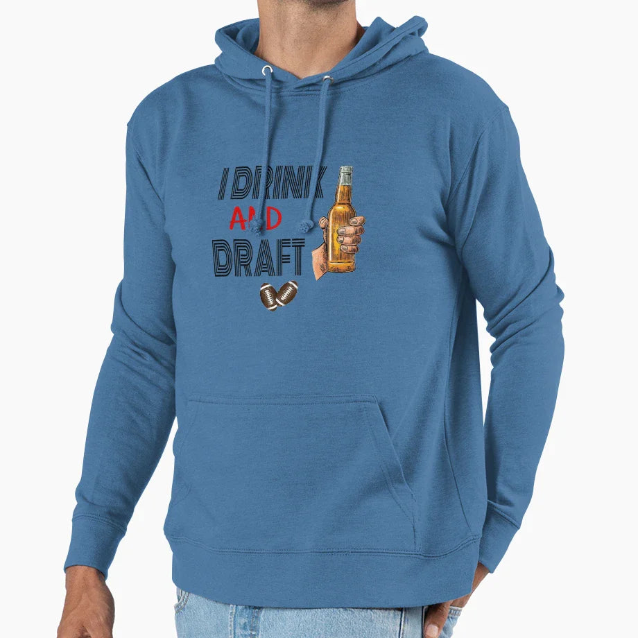 I Drink And Draft T-Shirt - Trendy Graphic Unisex