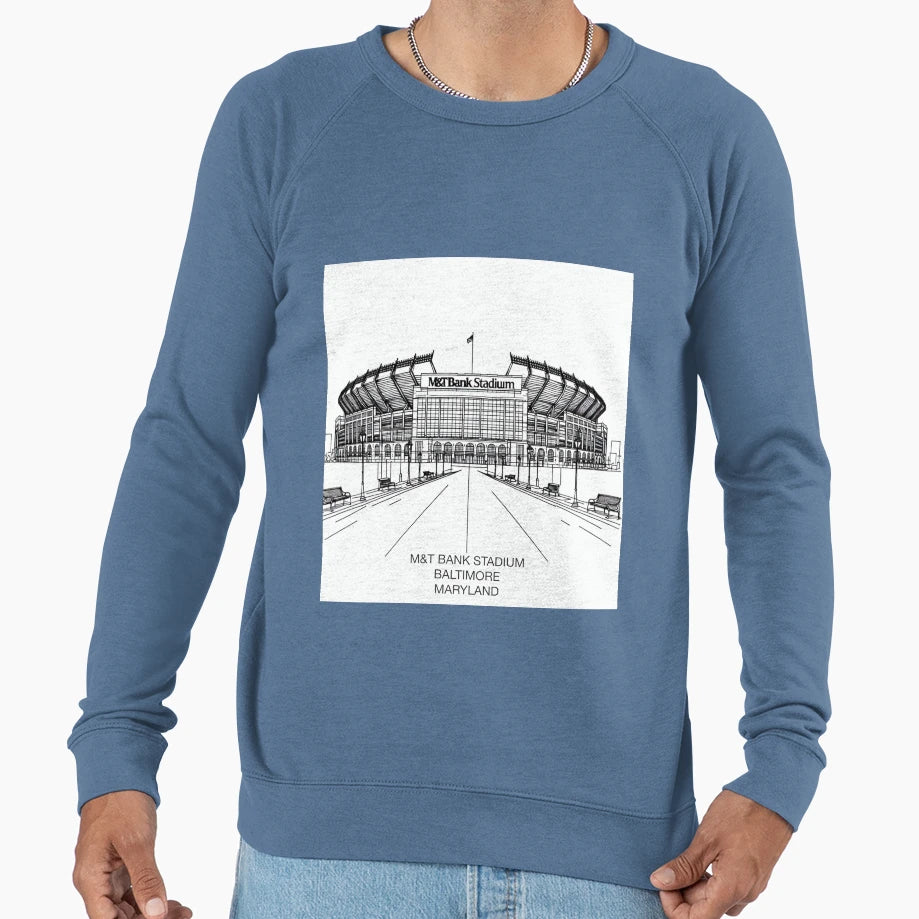 M T Bank Stadium Single Line Sweatshirt - Streetwear Style Men Women