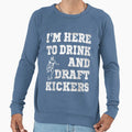 Mens Im Here To Drink And Draft Sweatshirt - Novelty Apparel for Adults