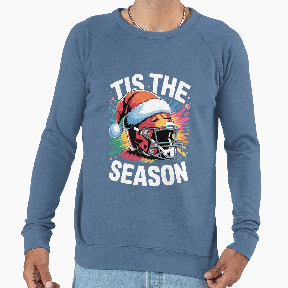 Football American Santa Sweatshirt - Minimalist Print for Adults