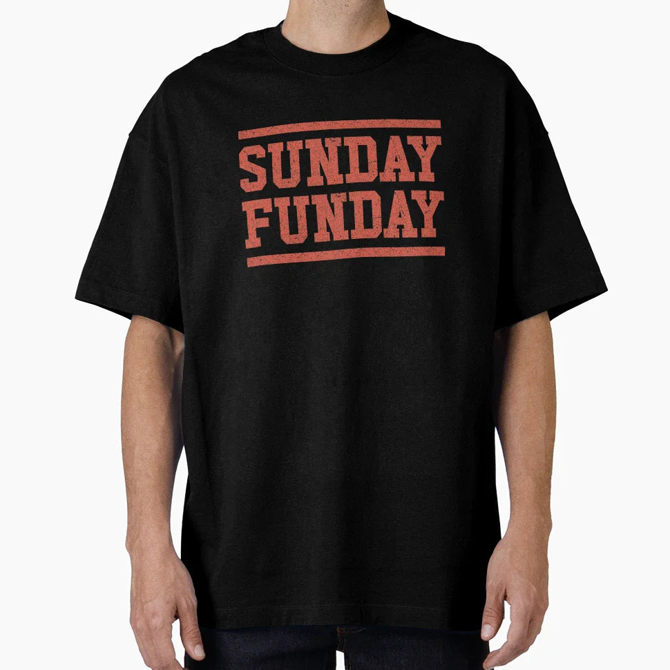 Sunday Funday Browns T-Shirt - Minimalist Print for Adults