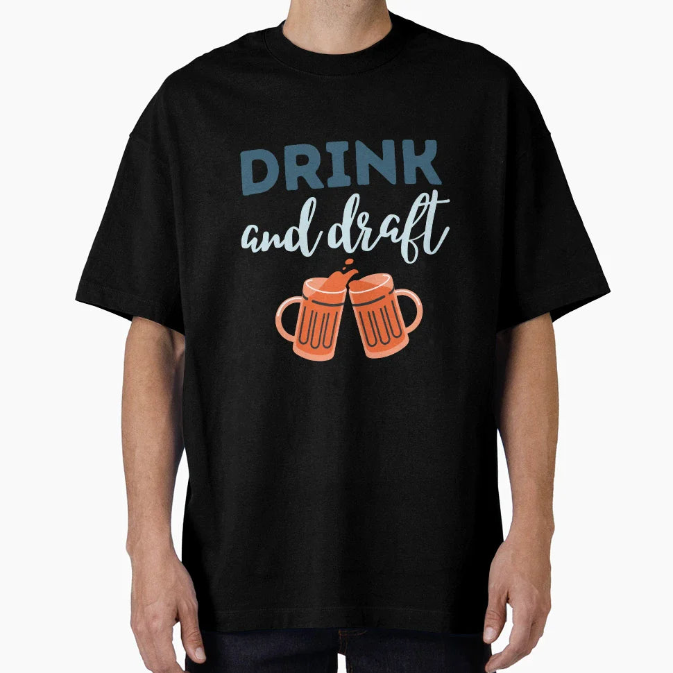Drink And Draft T-Shirt - Unique Graphic for Adults