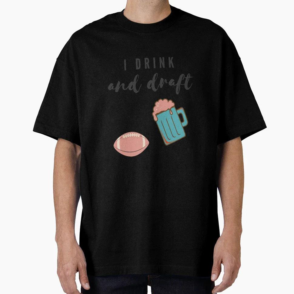 Drink And Draft T-Shirt - Graphic Print Men Women