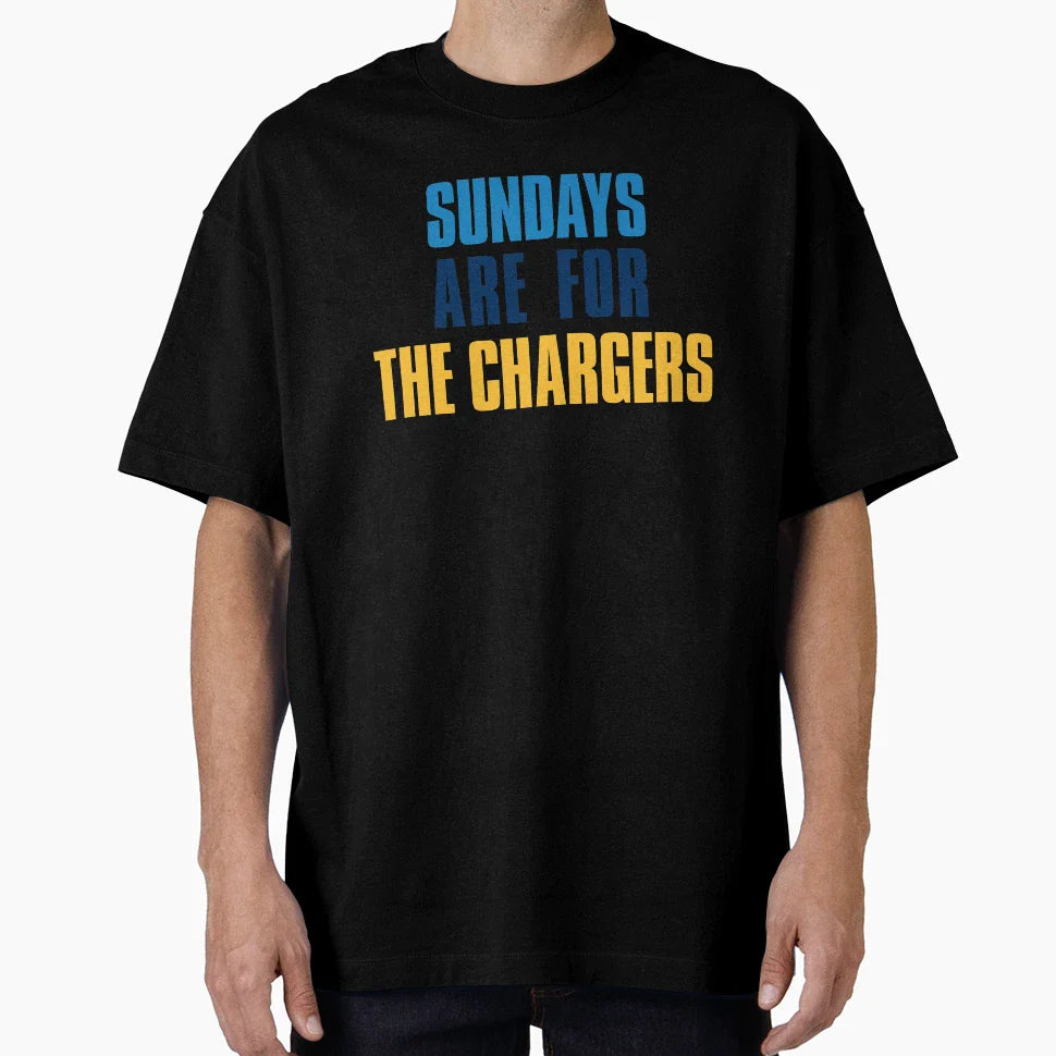 Sundays Are Chargers Los Angeles Football T-Shirt - Graphic Print Men Women