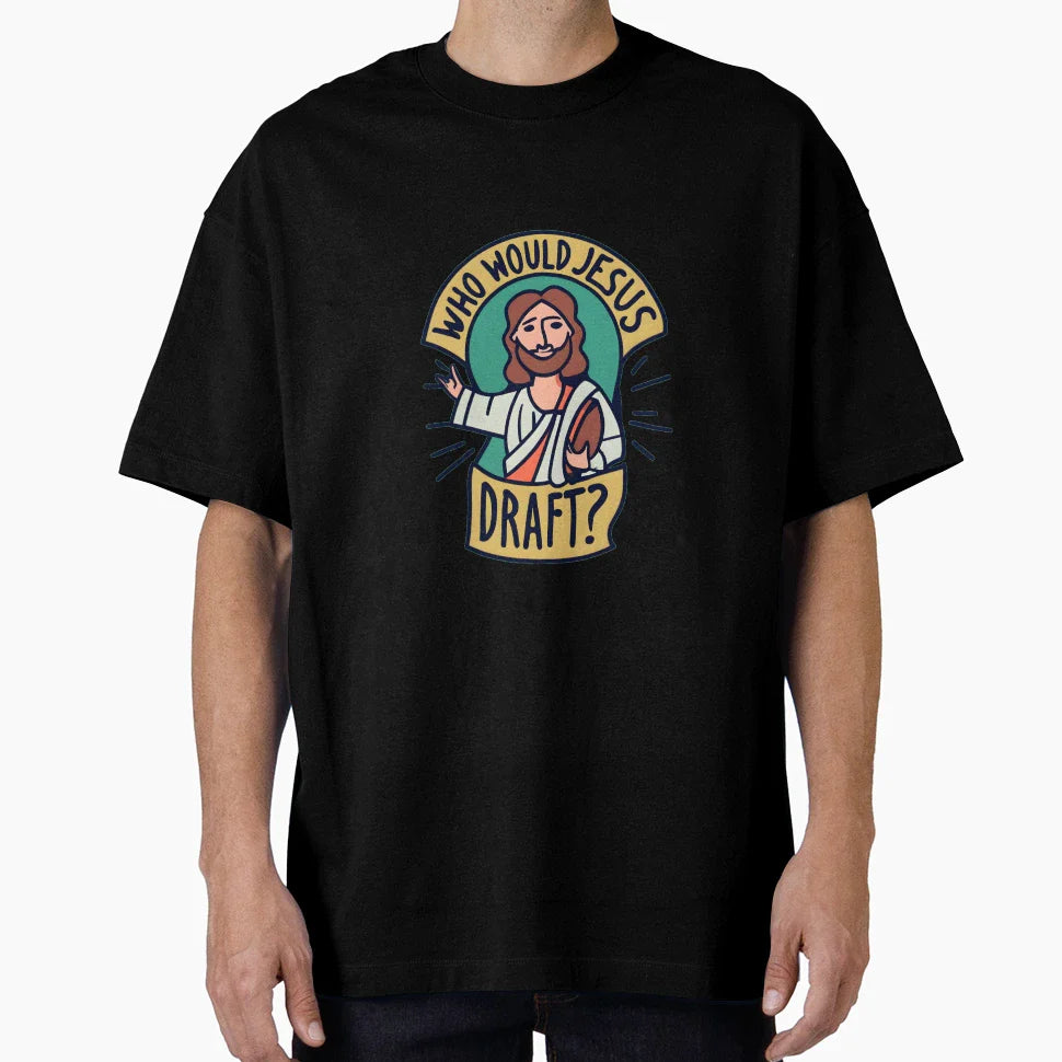 Who Would Jesus Draft Christian T-Shirt - Casual Everyday Wear for Adults