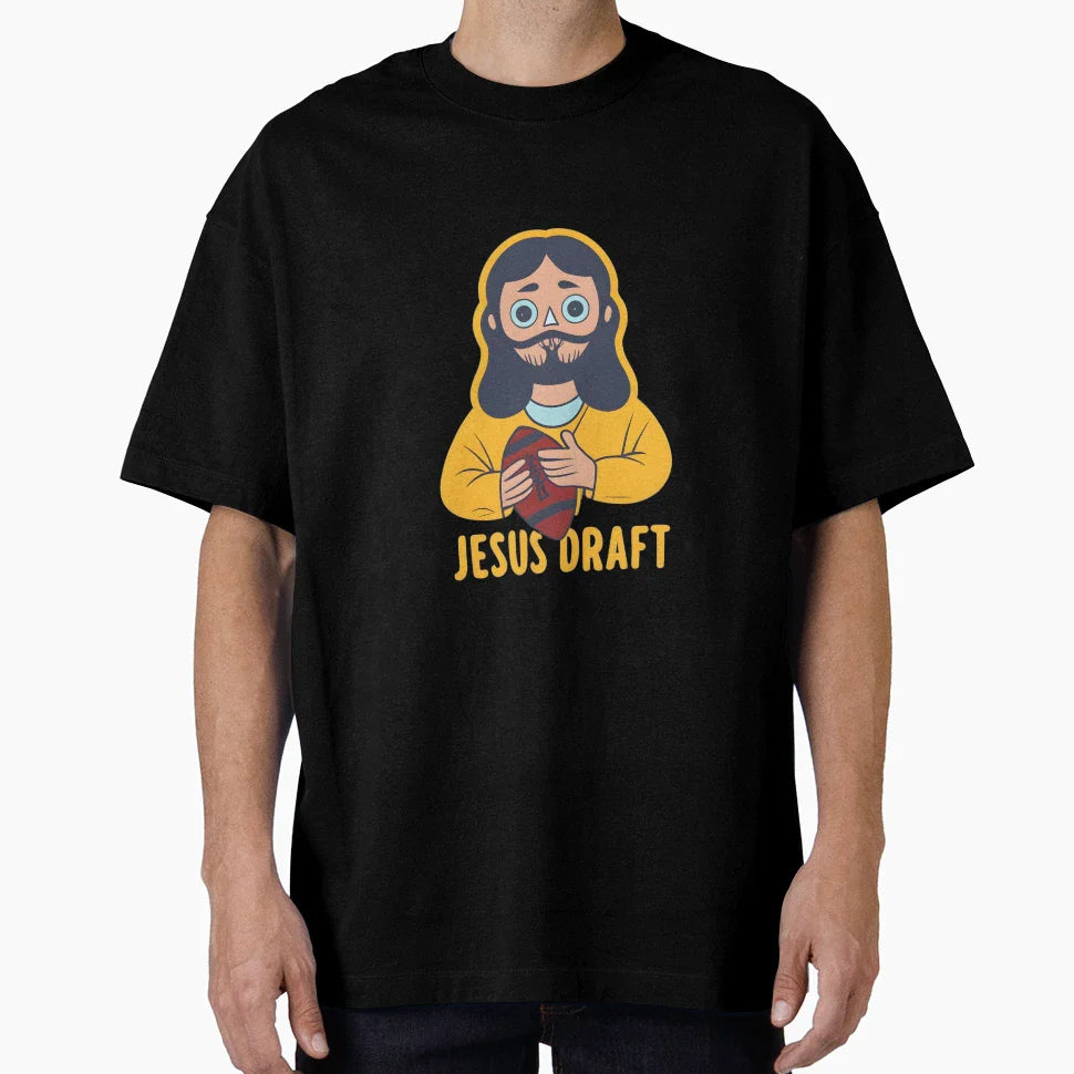 Who Would Jesus Draft Christian Fantasy T-Shirt - Unique Graphic Unisex