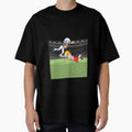 American Football Player Dodging Lock T-Shirt - Novelty Apparel for Adults