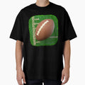 3D Football And Rugby Ball Square T-Shirt - Fun Novelty Design Unisex