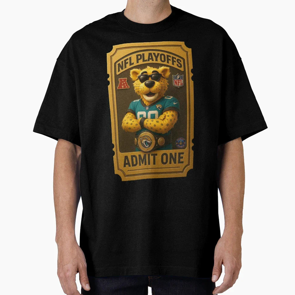 Jag Ticket To Playoffs T-Shirt - Graphic Print Unisex